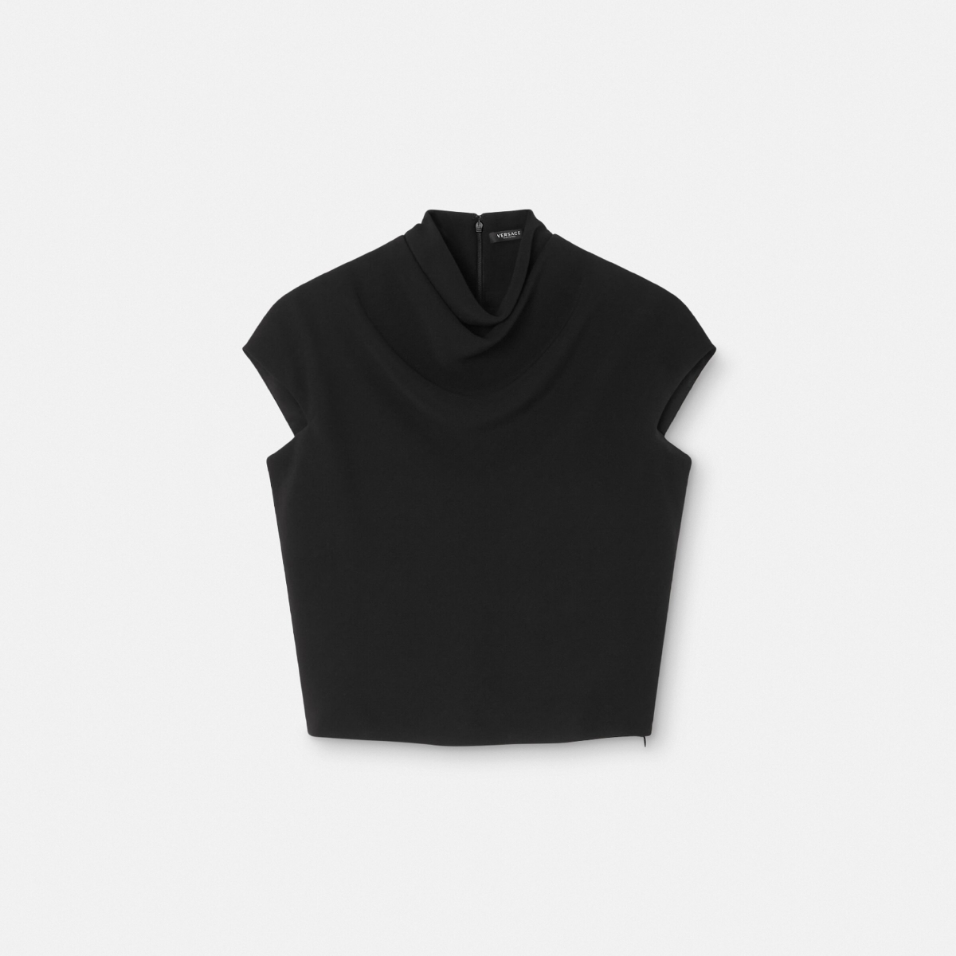 Cady Draped-Neck Top