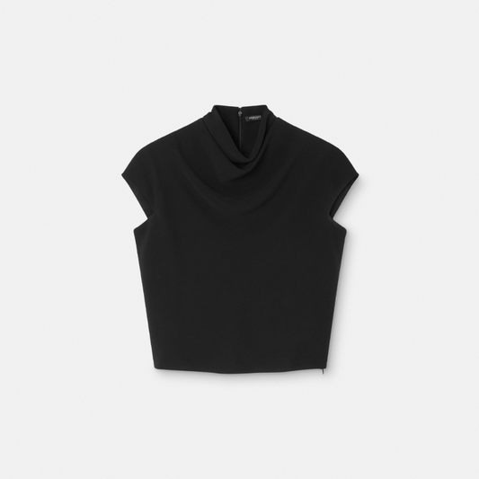 Cady Draped-Neck Top