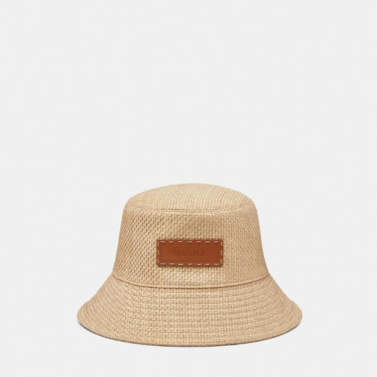 Logo Raffia Bucket Hat