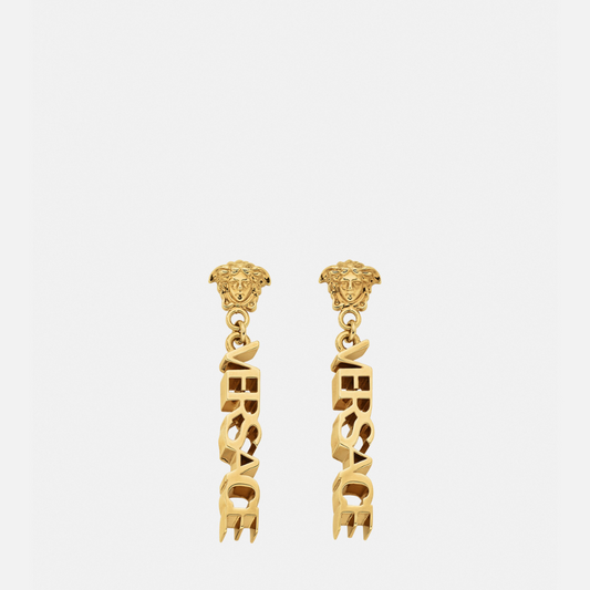 La Medusa Logo Drop Earrings