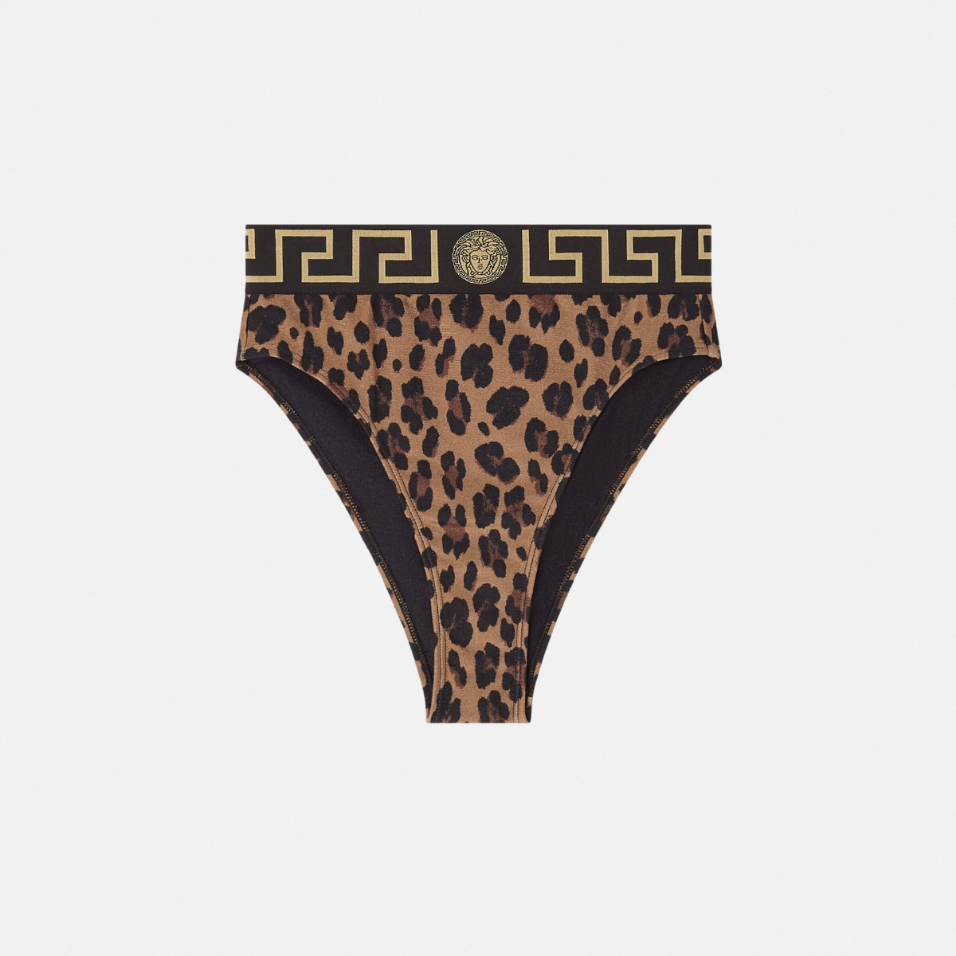 Leopard High Waist Bikini Bottoms