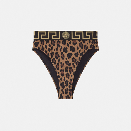 Leopard High Waist Bikini Bottoms
