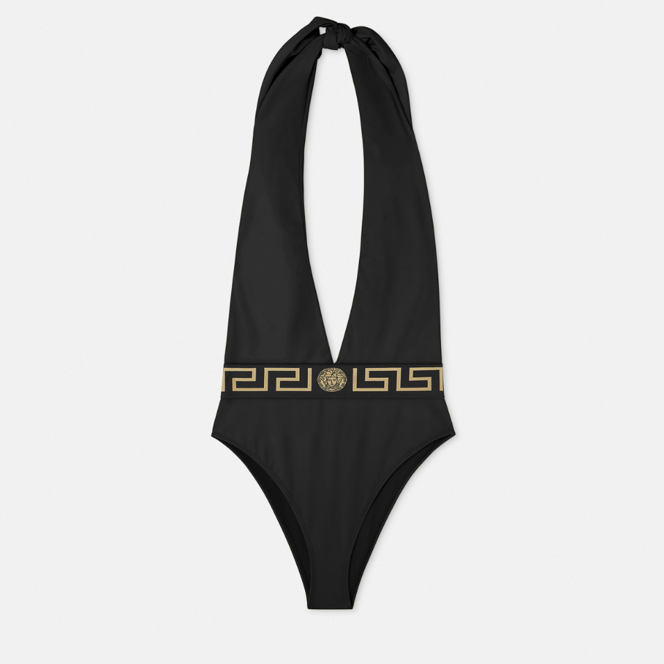 Greca Border One-Piece Swimsuit