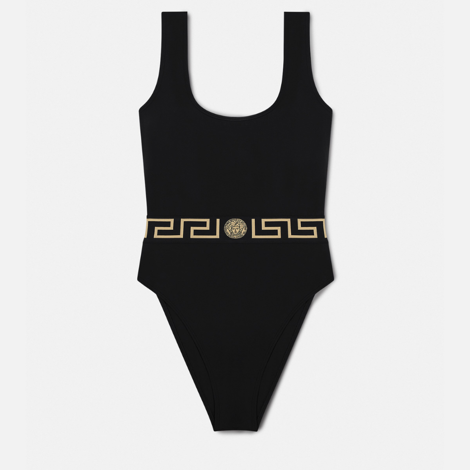Greca Border One-Piece Swimsuit