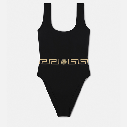 Greca Border One-Piece Swimsuit