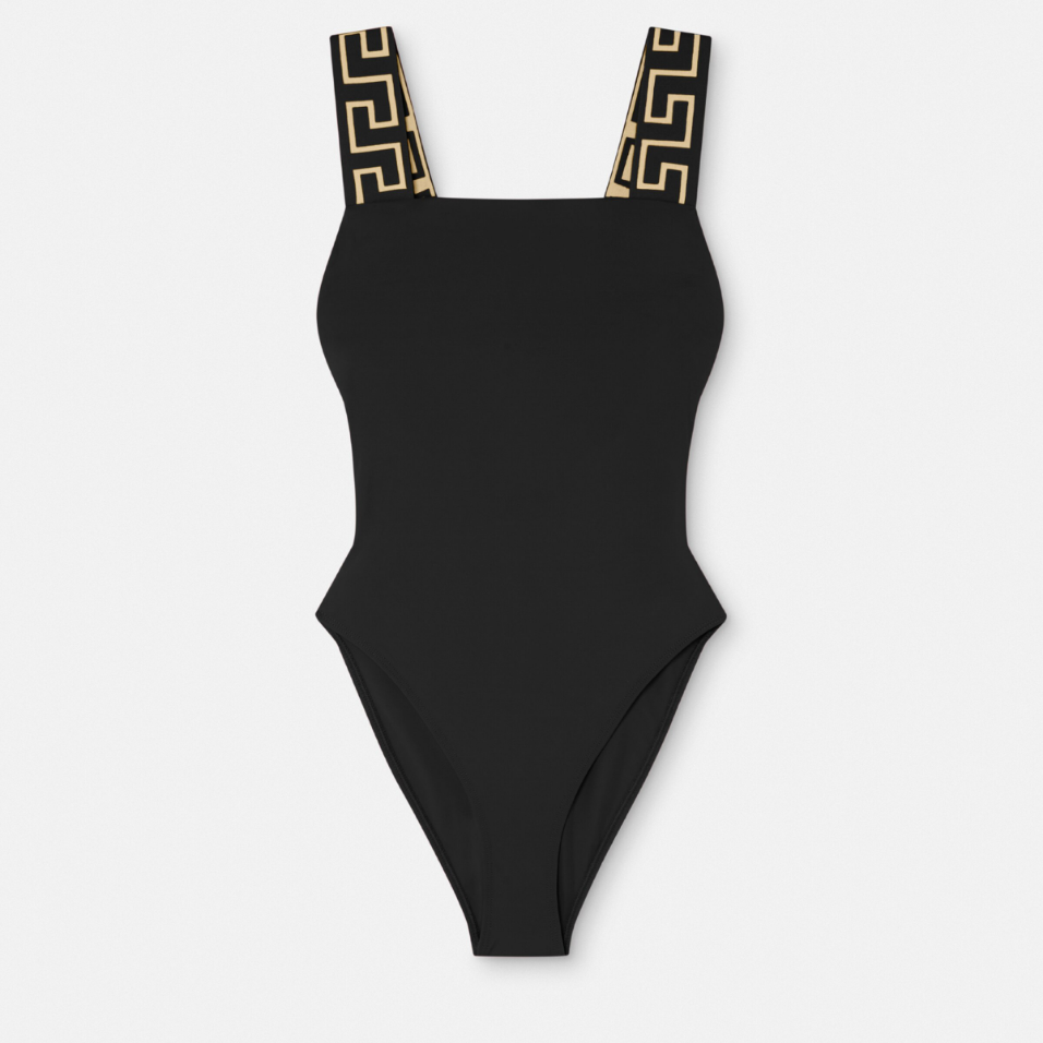 Greca Border One-Piece Swimsuit