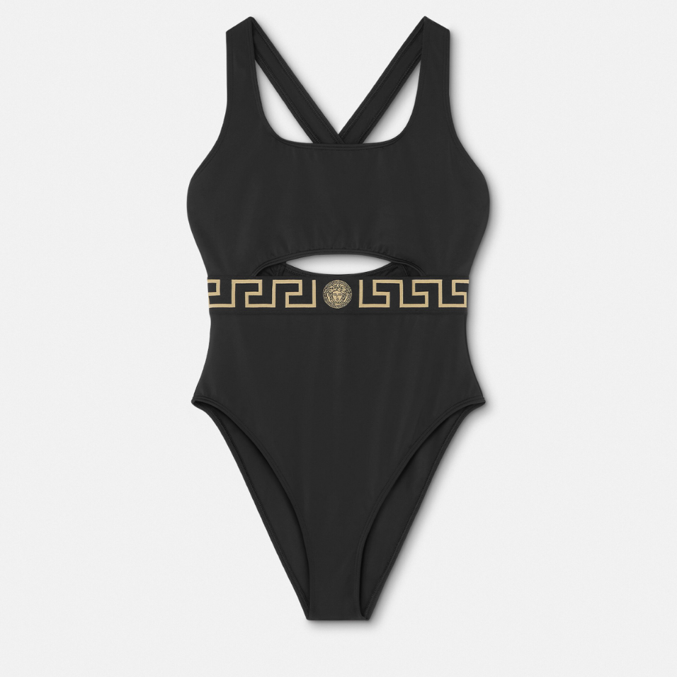 Greca Border One-Piece Swimsuit