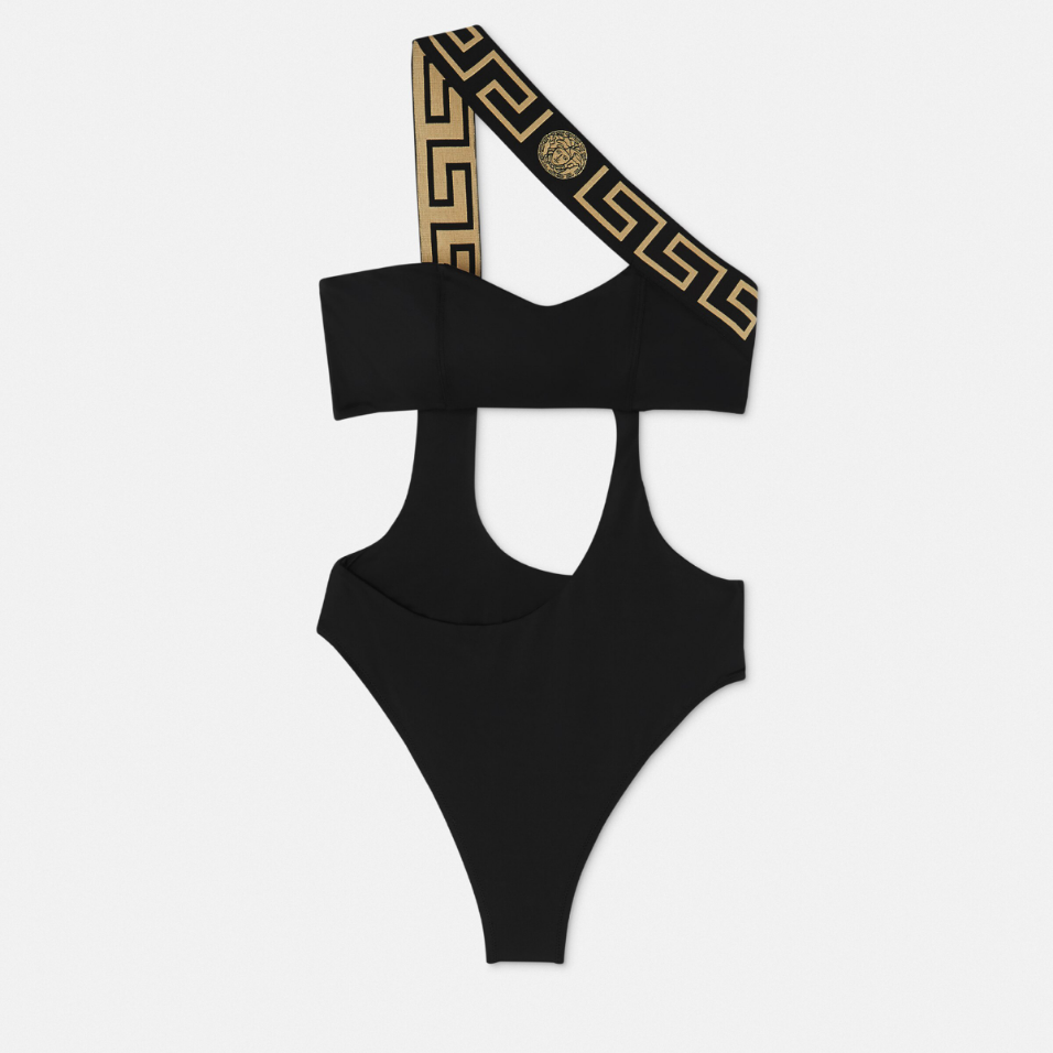 Greca Border One-Piece Swimsuit