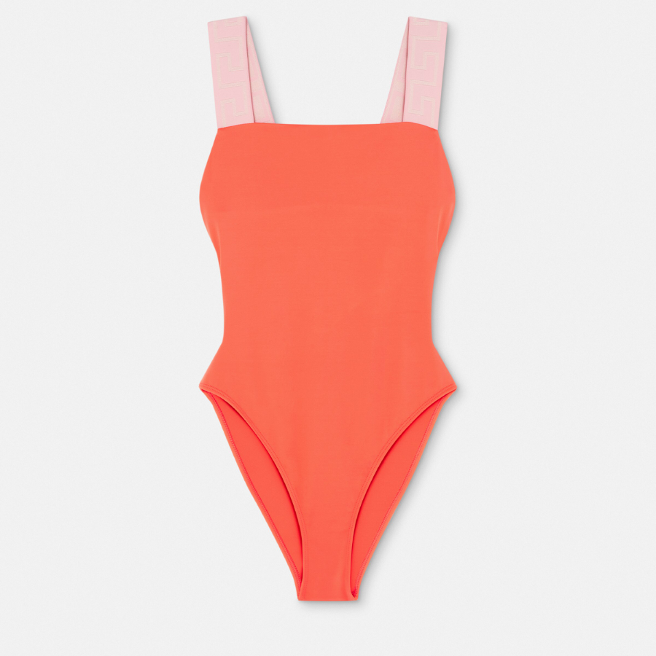 Greca Border One-Piece Swimsuit