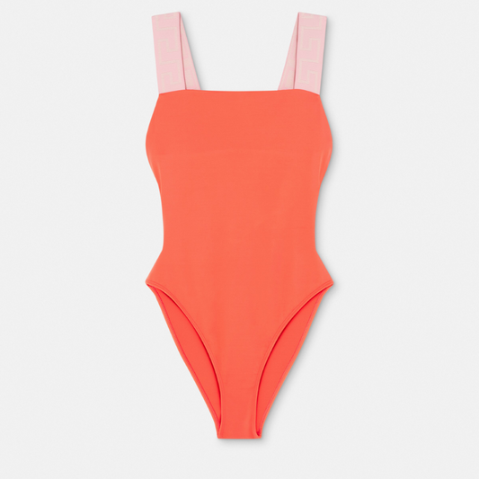 Greca Border One-Piece Swimsuit