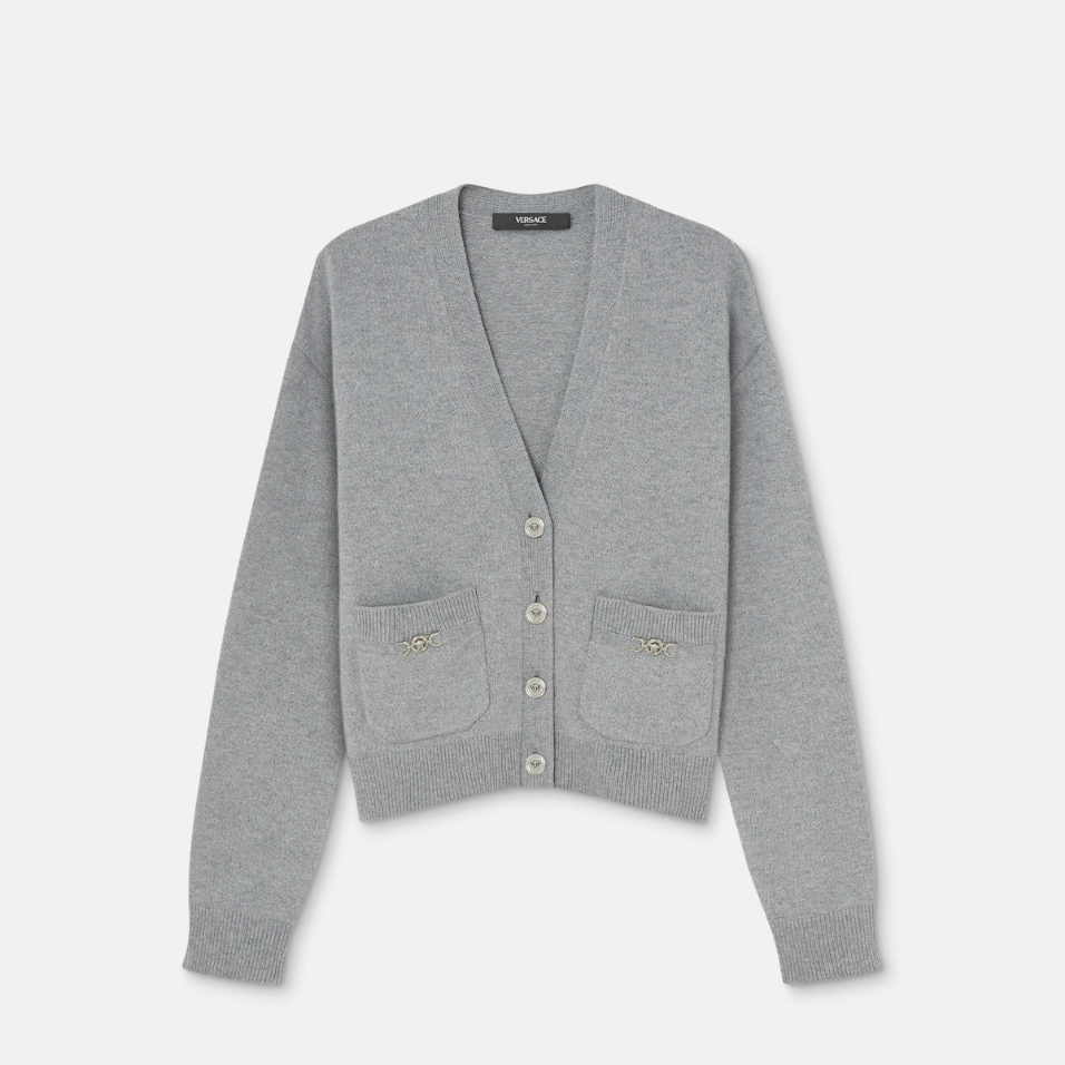 Cashmere-Blend Knit Boxy Cardigan