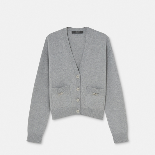 Cashmere-Blend Knit Boxy Cardigan