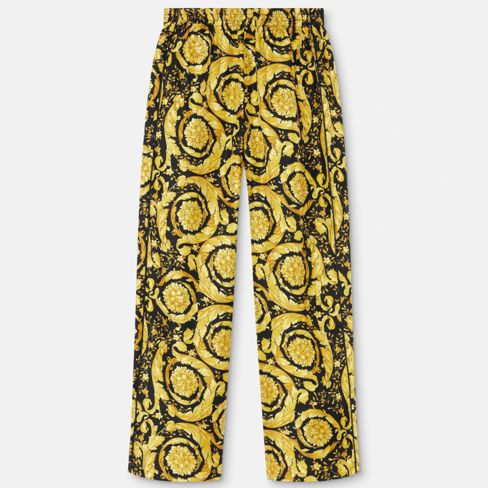 Barocco Print Silk Pyjama Bottoms