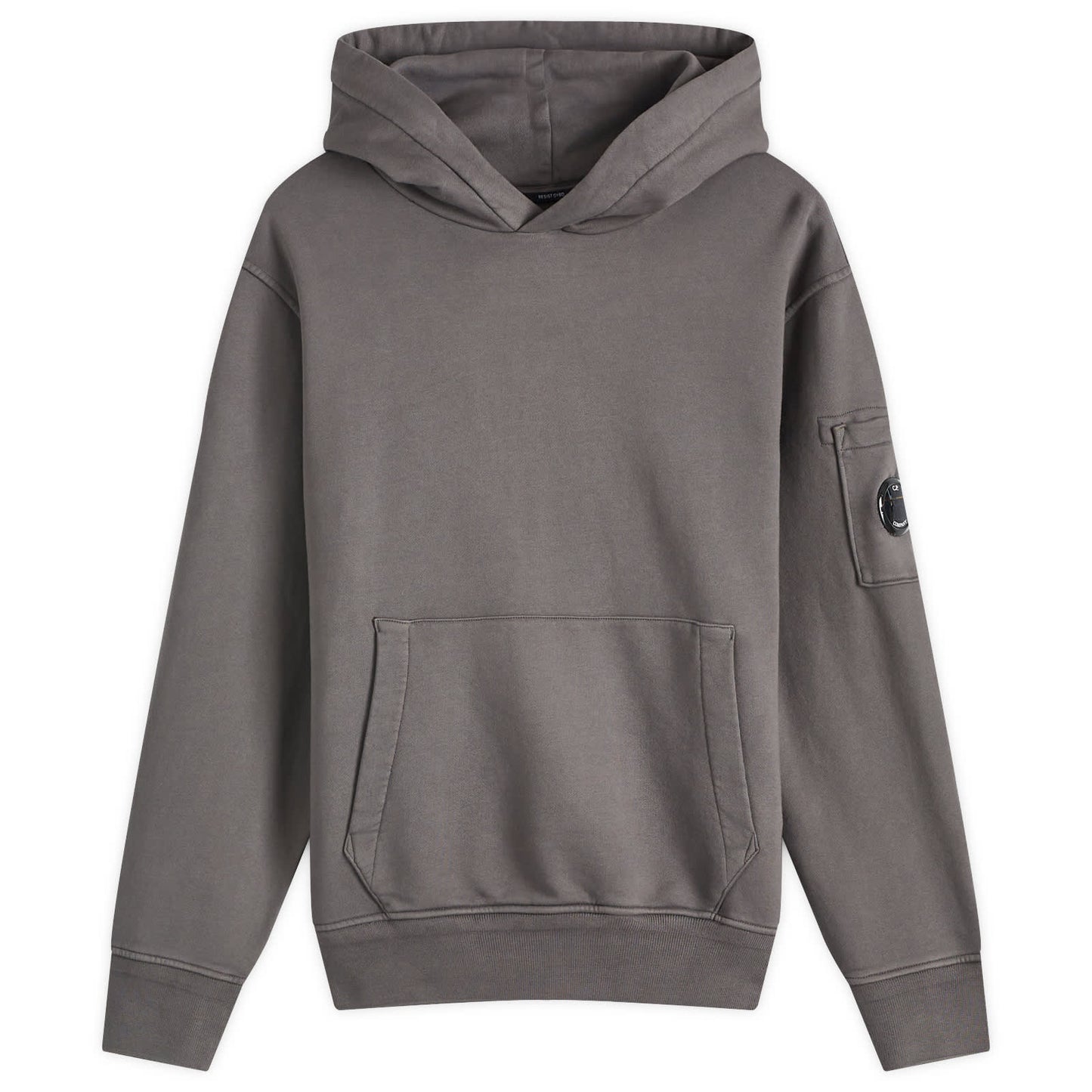 Diagonal Fleece Resist Dyed Hoodie