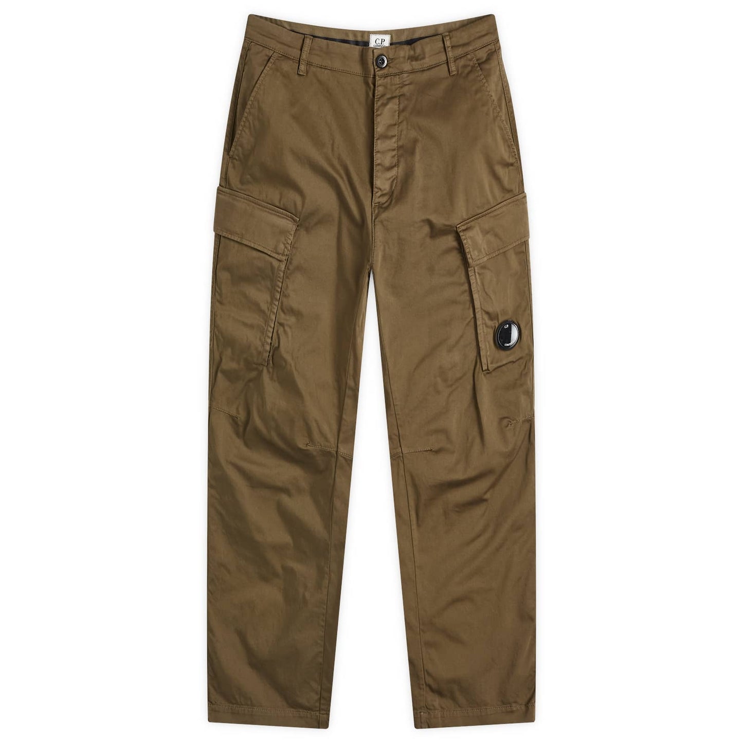 Stretch Sateen Loose Cargo Pants