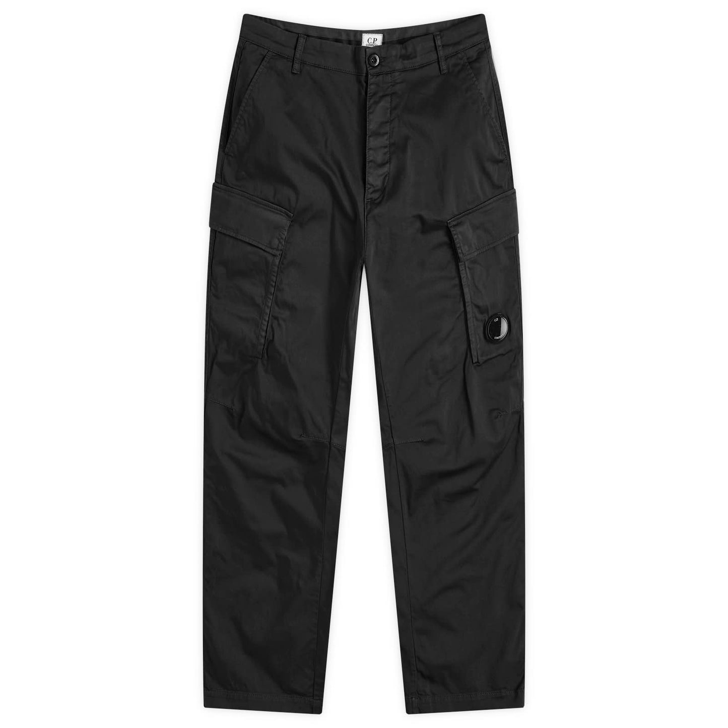 Stretch Sateen Loose Cargo Pants