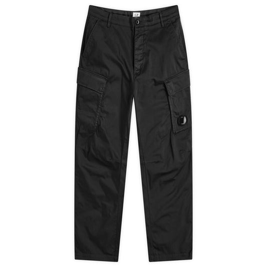 Stretch Sateen Loose Cargo Pants