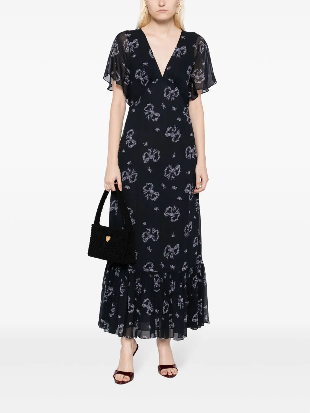 Kover Bow-Print Maxi Dress