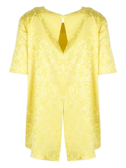 Floral-Motif Blouse