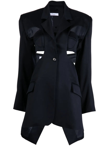 Cut-Out Single-Breasted Blazer