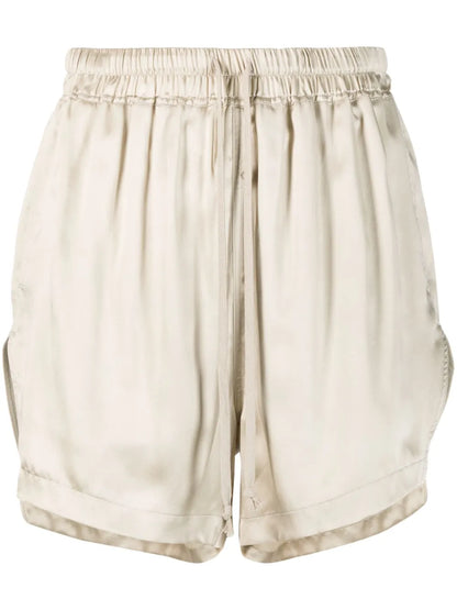Drawstring Silk Shorts