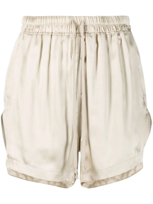 Drawstring Silk Shorts