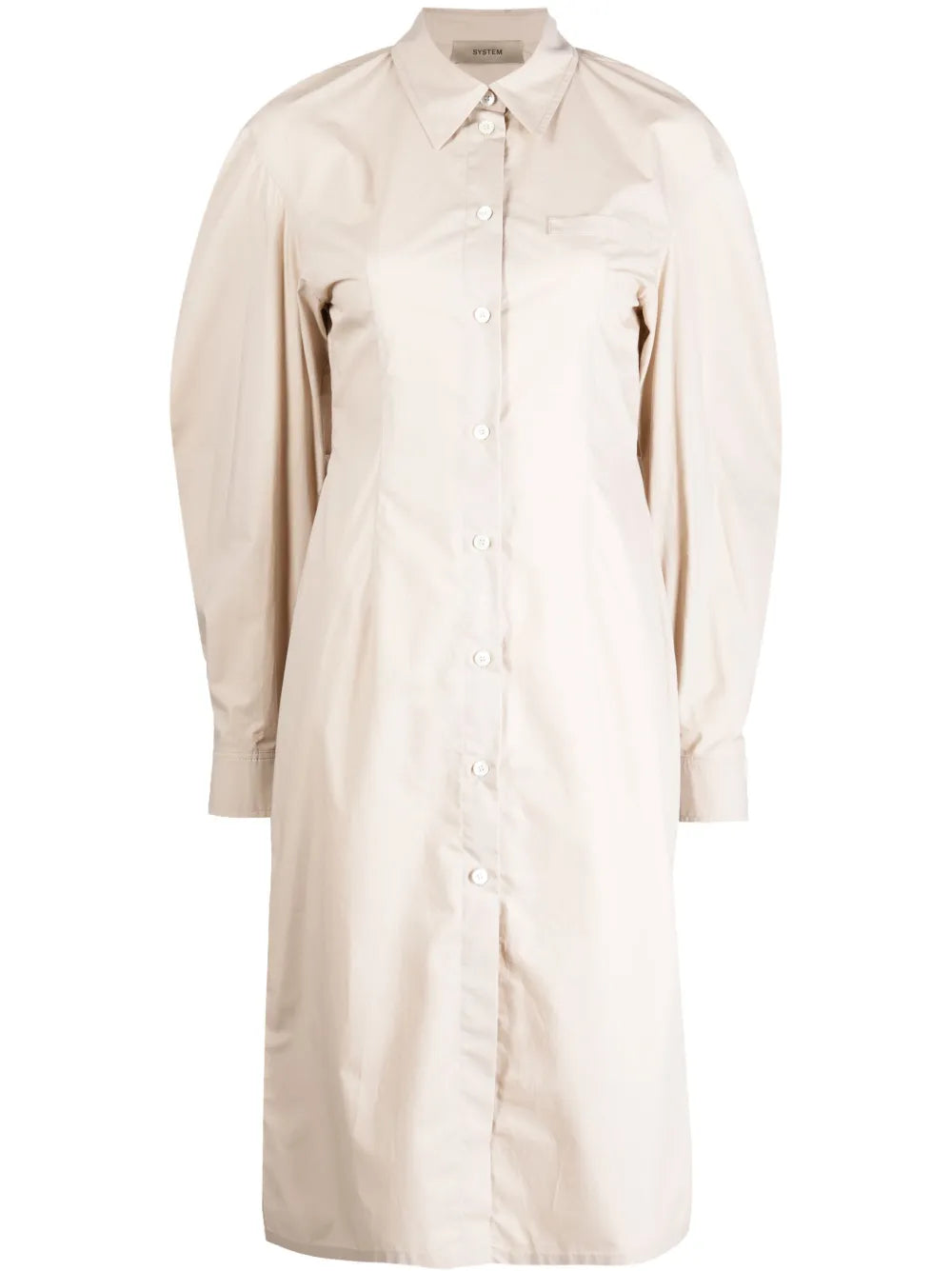 Cut-Out Back Shirt Dress
