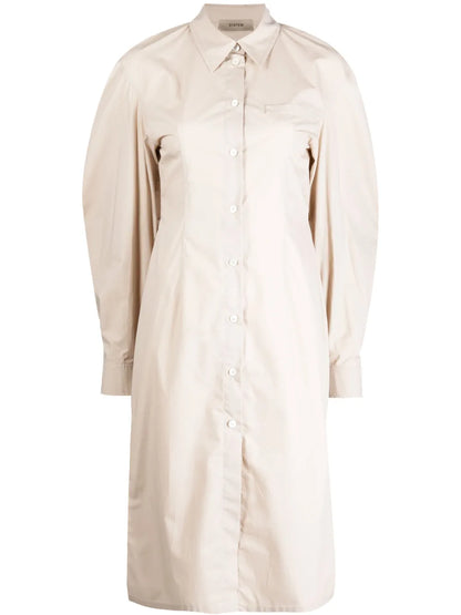 Cut-Out Back Shirt Dress