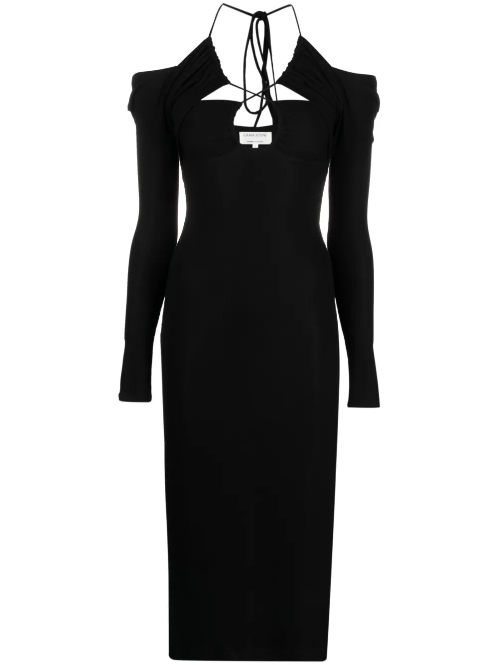 V-Neck Tie-Fastening Dress