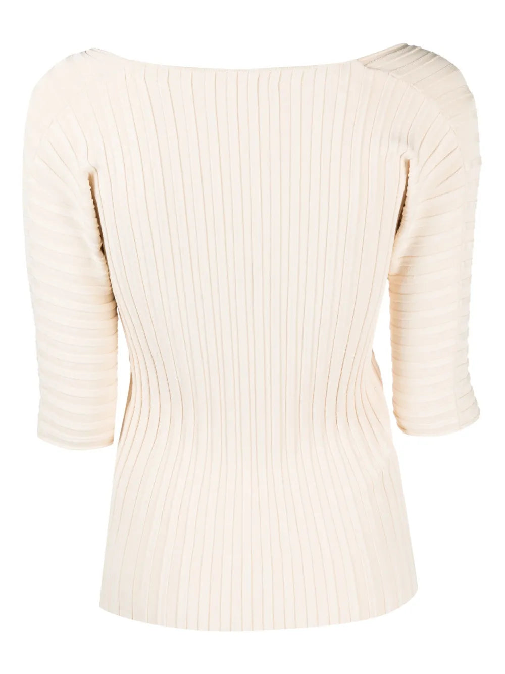 Ribbed-Knit Asymmetric Top