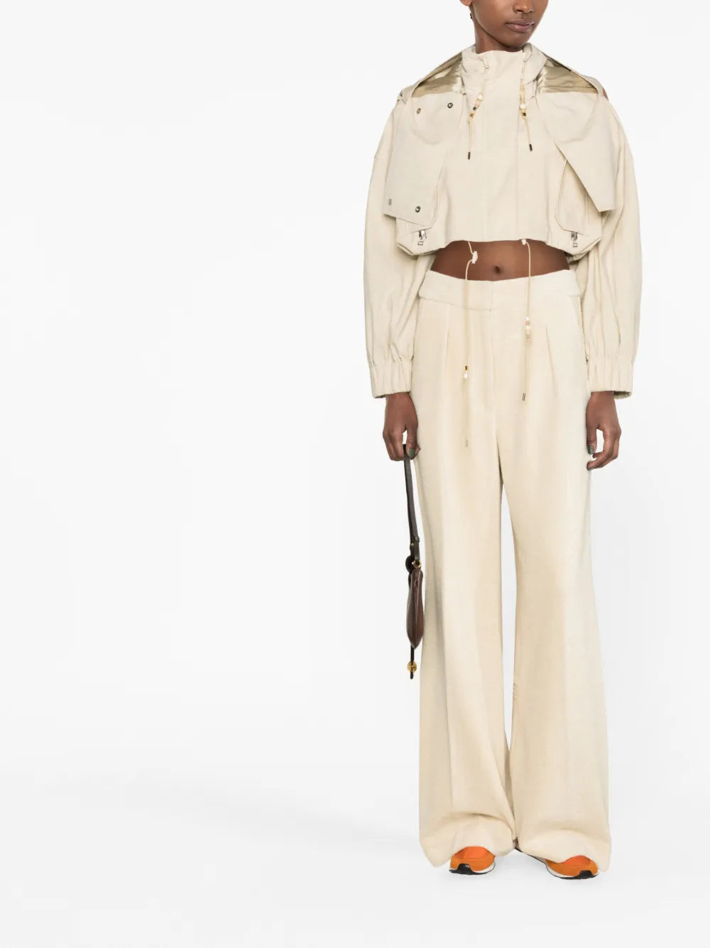 Wide-Leg Flared Trousers