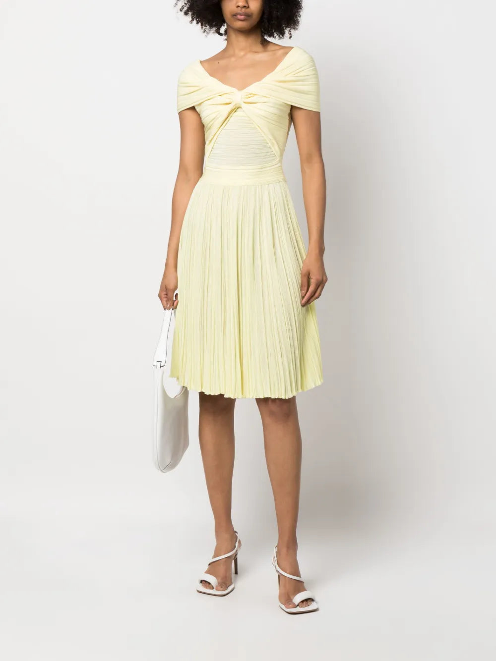 Twist-Detail Flared Dress