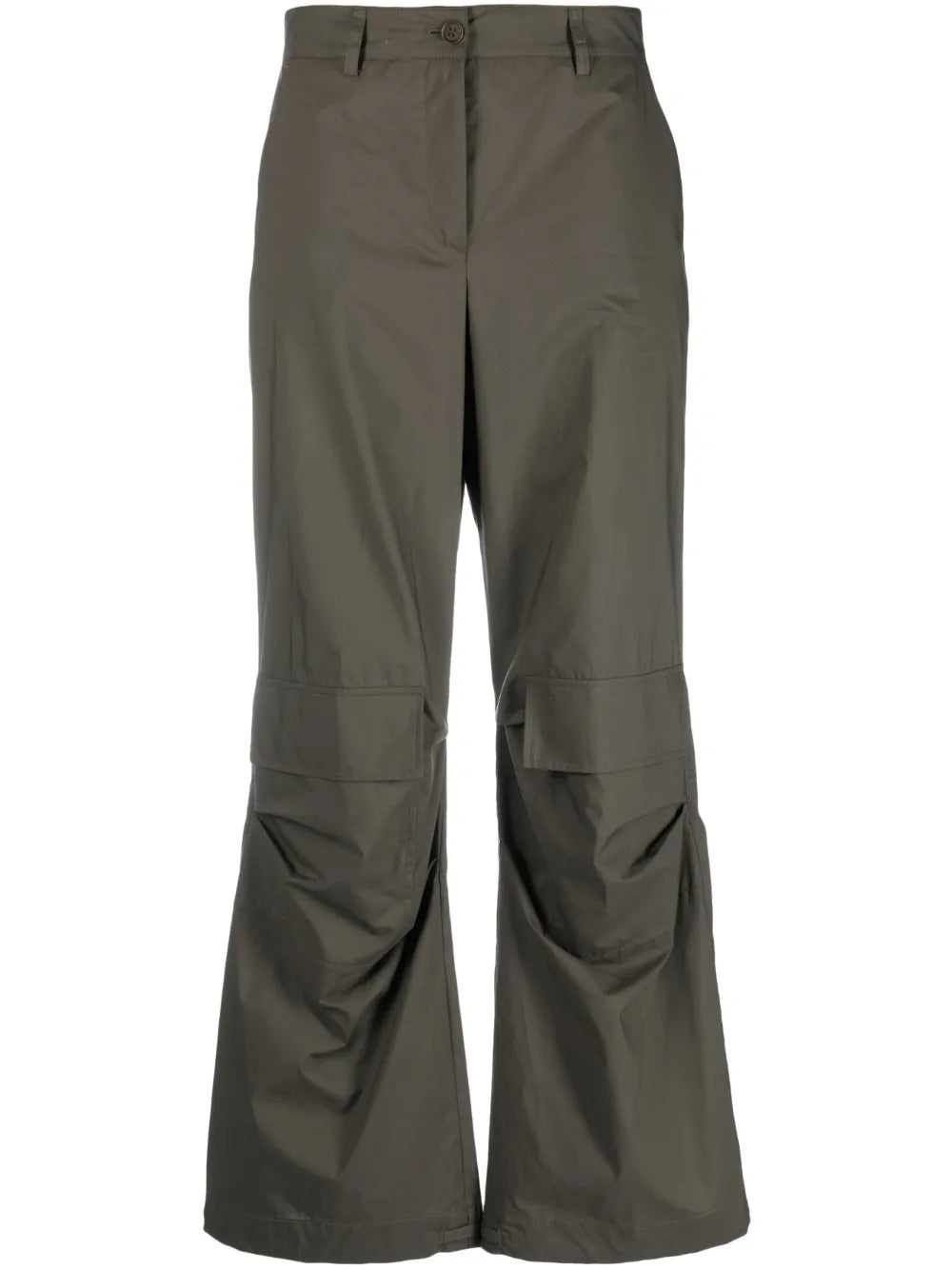 Mid-Rise Cotton Cargo Pants