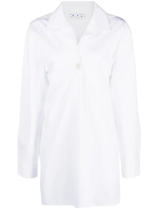 Long-Sleeve Button-Fastening Shirt
