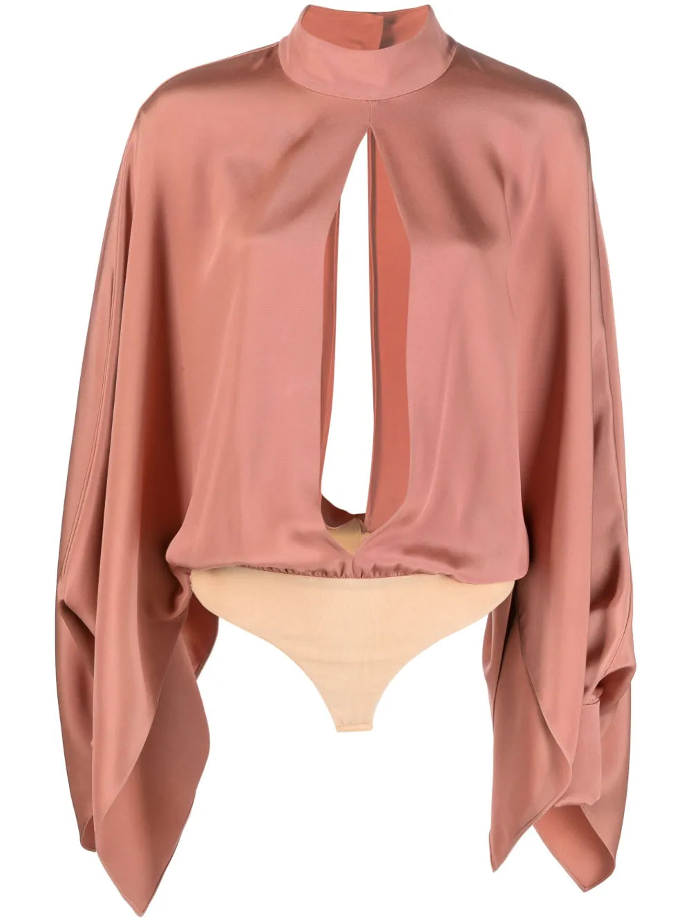 Cut-Out Wide-Sleeve Bodysuit