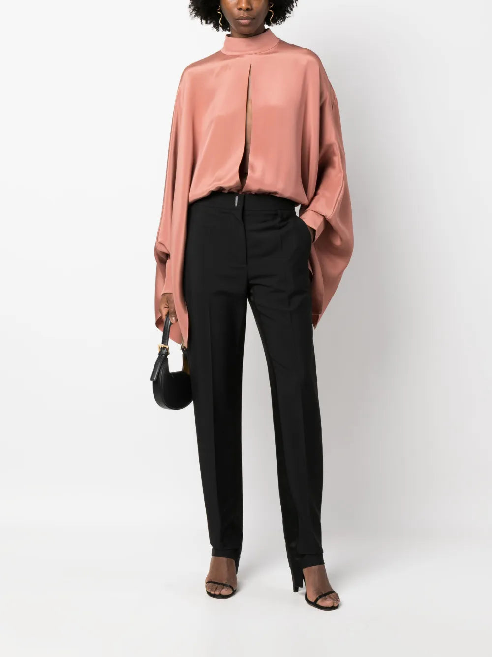 Cut-Out Wide-Sleeve Bodysuit