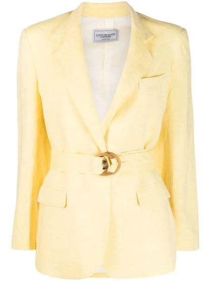 Belted Linen Blazer