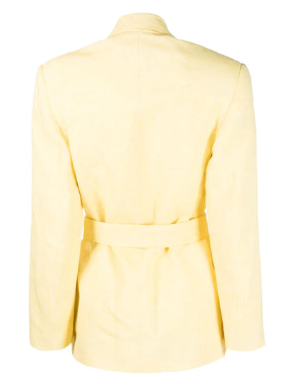 Belted Linen Blazer