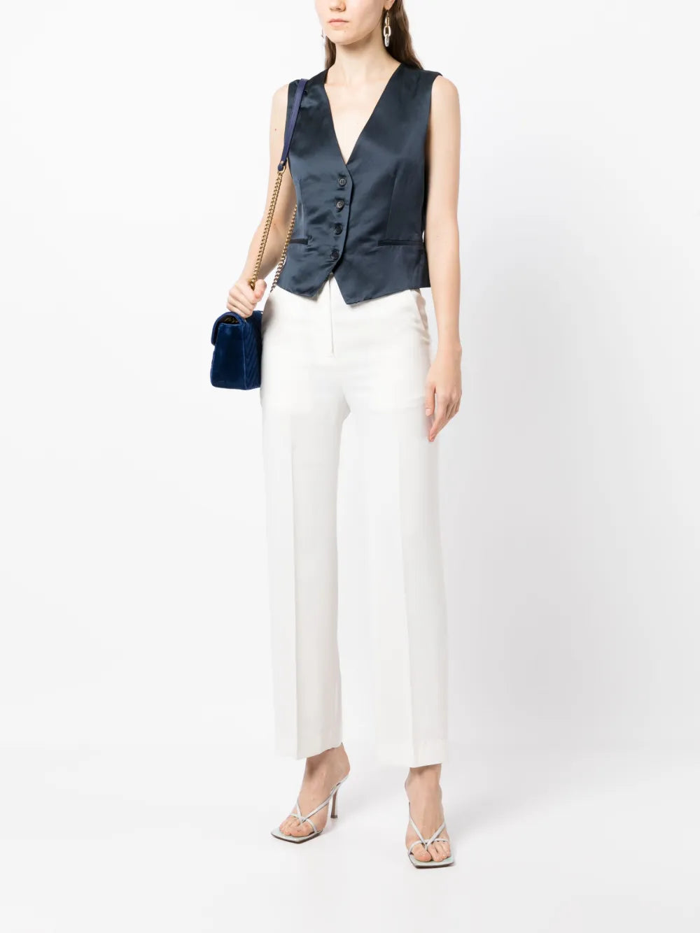 Satin-Finish Buttoned Vest