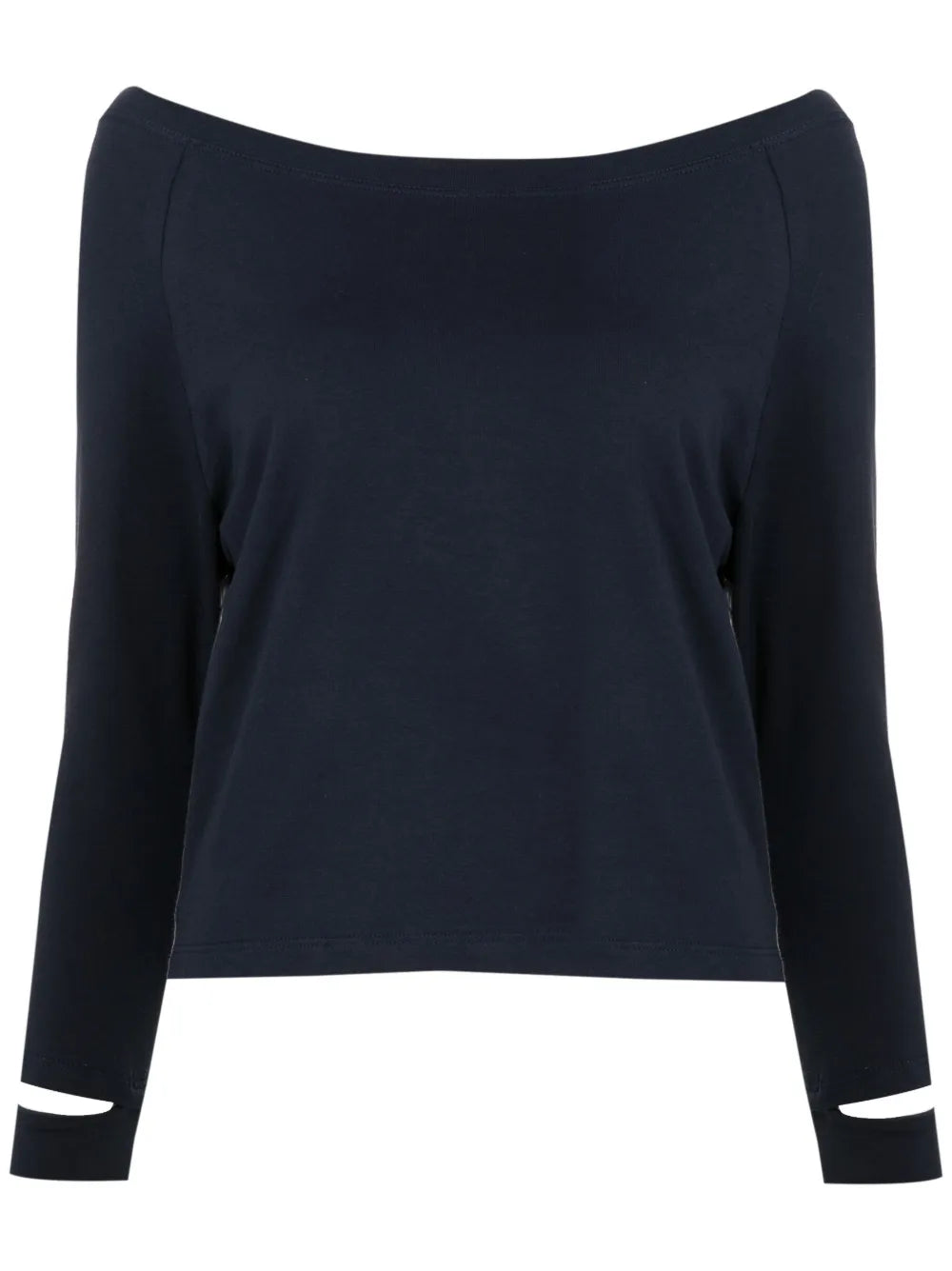 Boat-Neck Long-Sleeved T-Shirt