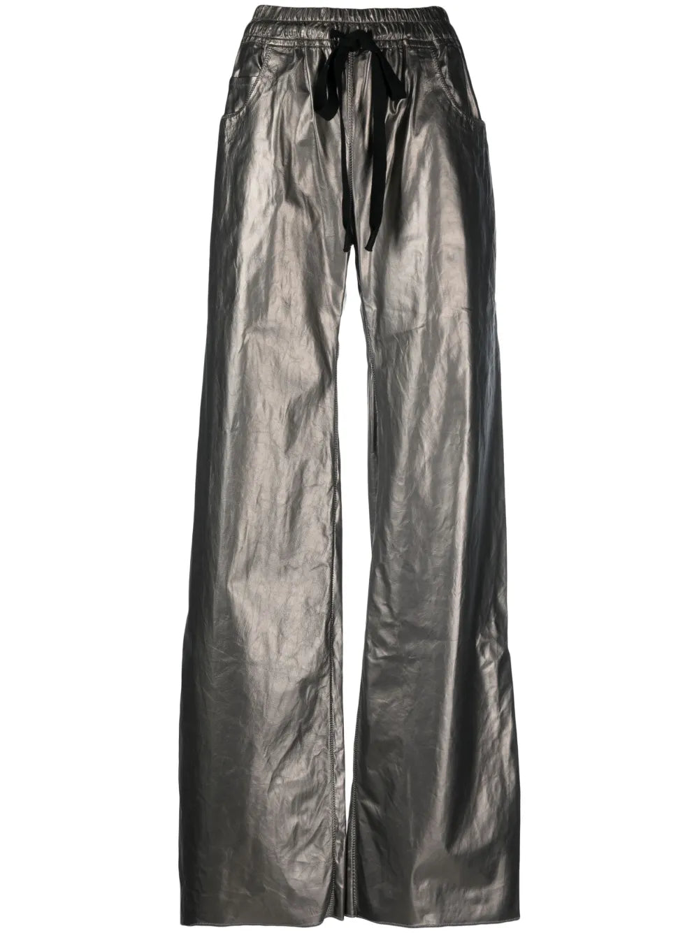 Drawstring Leather Trousers