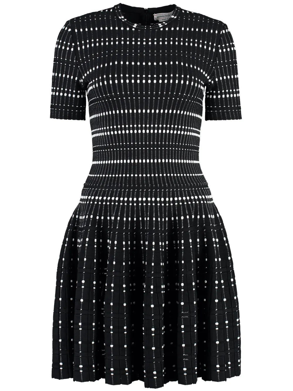Contrast-Thread Knitted Minidress
