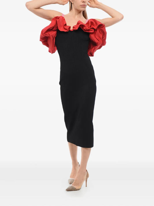 Hybrid Ruffled Pencil Dress