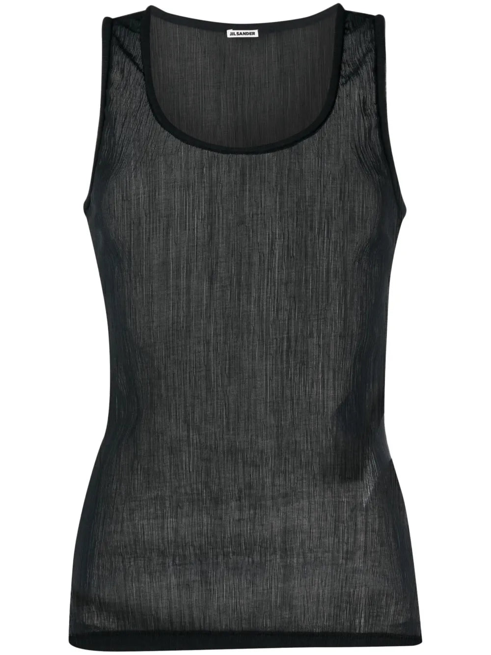 Semi-Sheer Cotton-Blend Tank Top