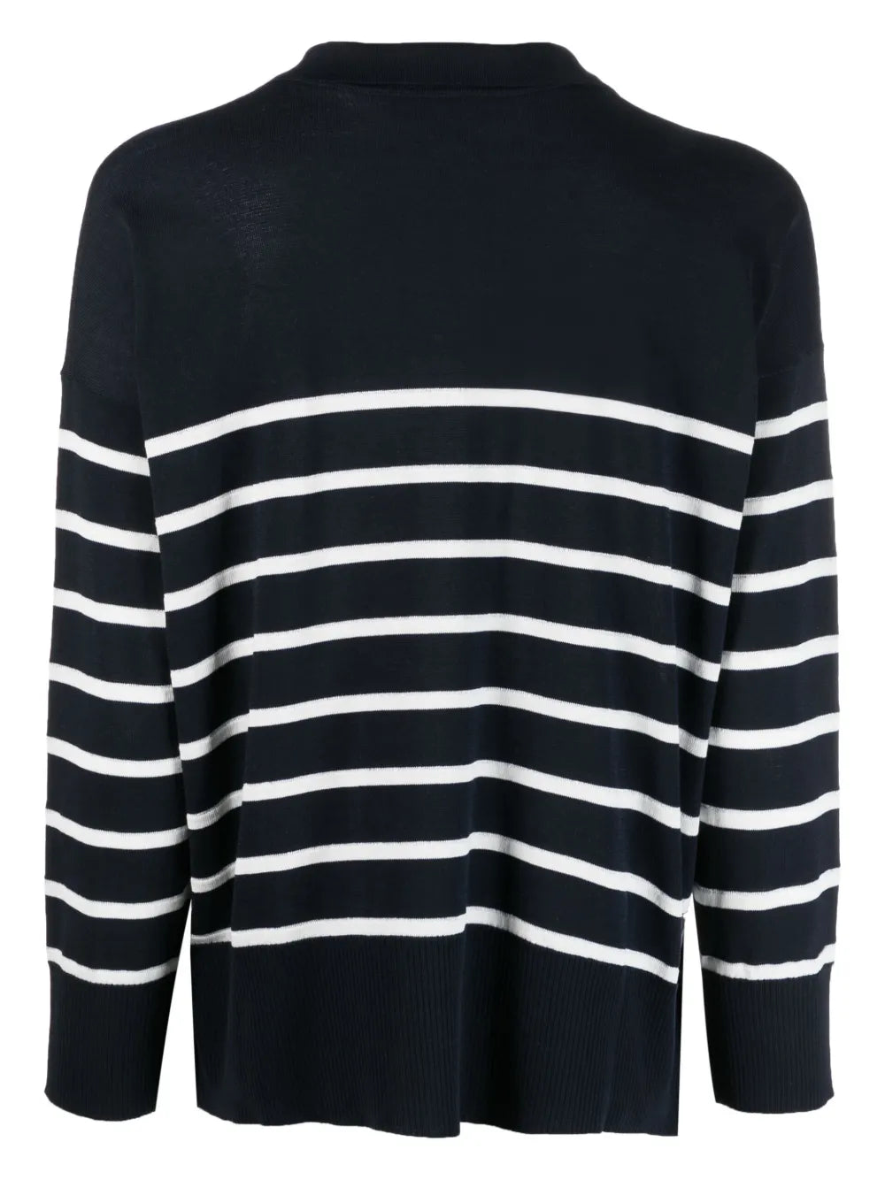Long-Sleeve Striped Knitted Top