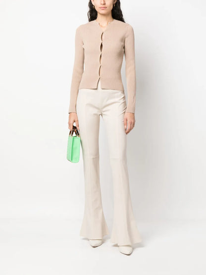 Ribbed-Knit Cotton-Blend Cardigan
