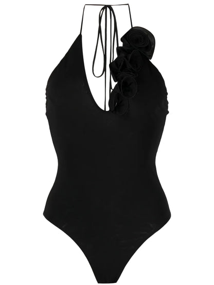 Floral Appliqué Halter Top