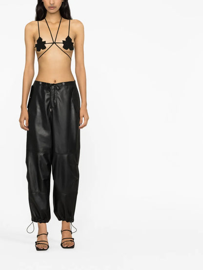 Fig-Leaf Knitted Bra Top