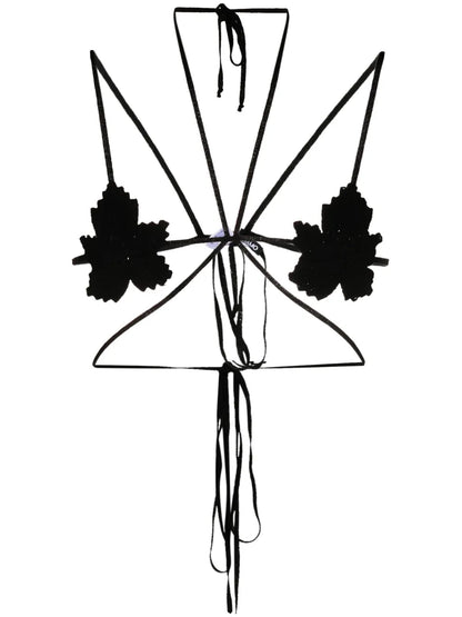 Fig-Leaf Knitted Bra Top