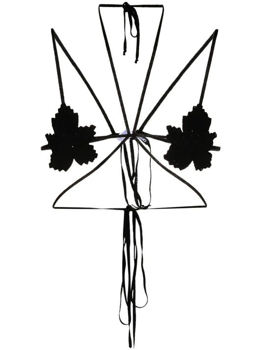 Fig-Leaf Knitted Bra Top